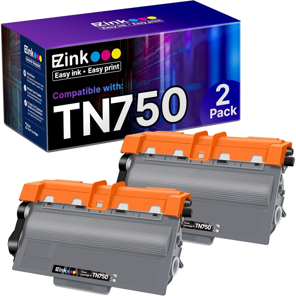 image:imageEZ Ink Compatible Toner Cartridge Replacement for Brother TN750 TN750 TN720 TN720 to Use with HL5450DN HL5470DW HL6180DW MFC8710DW MFC8910DW MFC8950DW Black High Yield 2Pack