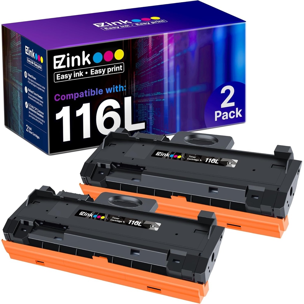 image:imageEZ Ink Compatible Toner Cartridge Replacement for Samsung 116L MLTD116L D116L MLT D116L to use with SLM2625D SLM2825DW SLM2835DW 2 Black