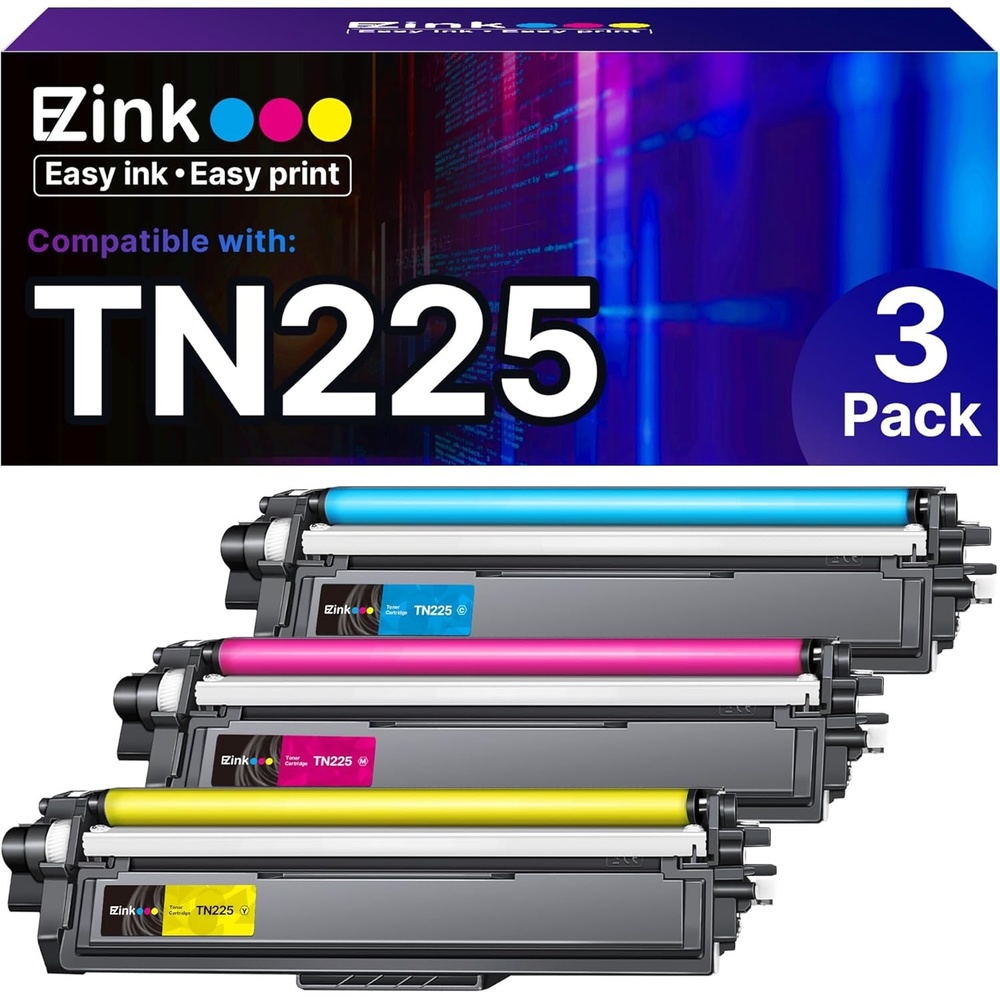 image:imageEZ Ink TN225 Toner Cartridge Replacement for Brother TN225 Toner Cartridges TN 225 TN225 TN225 Work for HL3140CW HL3170CDW MFC9330CDW MFC9340CDW MFC9130CW 3 Pack Cyan Magenta Yellow