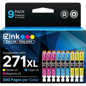 image:imageEZ Ink Compatible Ink Cartridge Replacement for Canon CLI271XL CLI 271 XL to use with TS6020 TS9020 TS8020 MG5720 MG5722 MG6820 MG6821 MG6822 MG7720 3 Cyan3 Magenta3 Yellow 9 Pack