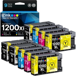 image:imageEZ Ink Compatible Ink Cartridge Replacement for Canon PGI1200XL PGI1200 XL to Use with Maxify MB2720 MB2320 MB2120 MB2350 MB2050 MB2020 Printer 3 Black 2 Cyan 2 Magenta 2 Yellow 9 Pack