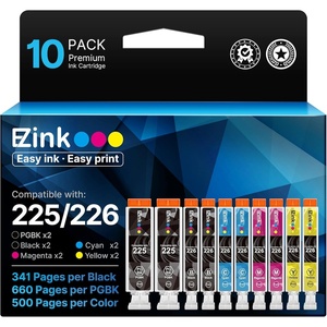 image:imageEZ Ink Compatible Ink Cartridge Replacement for Canon PGI225 CLI226 PGI225 CLI226 Compatible with PIXMA MX882 MX892 MG5320 MG6220 2 PGBK 2 Cyan 2 Magenta 2 Yellow 2 Small Black 10Pack