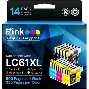 image:imageEZ Ink Compatible Ink Cartridges Replacement for Brother LC61 LC65 LC61 LC61BK LC61C LC61M LC61Y to use with MFC490CW MFC495CW MFC6490CW MFC6890CDW 5 Black 3 Cyan 3 Magenta 3 Yellow