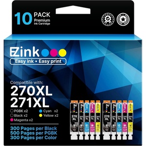 image:imageEZ Ink Compatible Ink Cartridges Replacement for Canon 270 271 XL to use with PIXMA MG5720 MG5721 MG5722 MG6820 MG6821 MG6822 TS5020 TS6020 2 Large Black2 Small Black2 Cyan2 Magenta2 Yellow