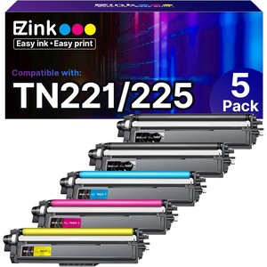 image:imageEZ Ink Compatible TN221 TN225 Toner Cartridge Replacement for Brother TN221 TN225 to Use with MFC9130CW HL3170CDW MFC9340CDW HL3140CW MFC9330CDW 2 Black 1 Cyan 1 Magenta 1 Yellow 5 Pack