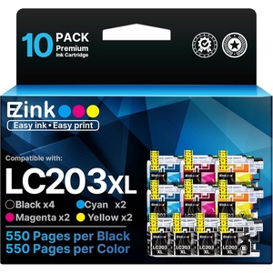 image:imageEZ Ink LC203XL Compatible Ink Cartridges Replacement for Brother LC203 XL LC201 to use with MFCJ480DW MFCJ880DW MFCJ4420DW MFCJ680DW MFCJ885DW Black Cyan Magenta Yellow 10 Pack