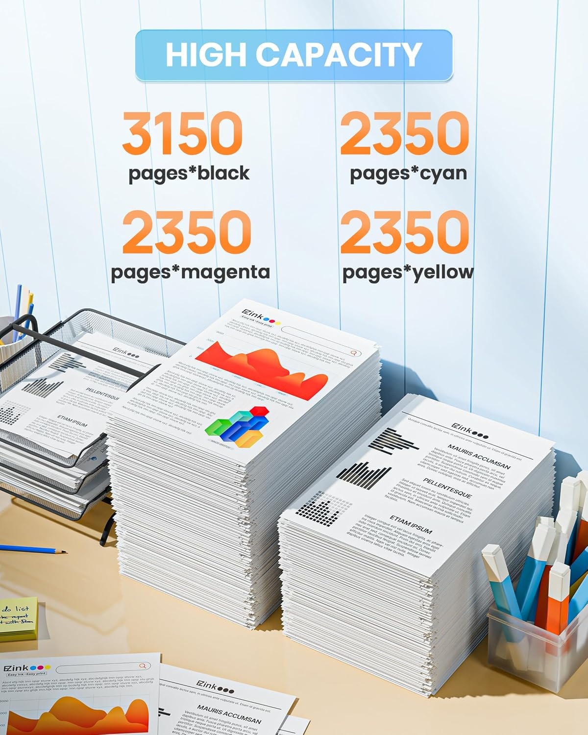 image:imageEZ Ink 067H 067 Toner Cartridge with Chip Compatible for Canon 067H Toner Cartridge Set High Yield Cartridge 067 for Canon imageCLASS MF656Cdw MF654Cdw LBP632Cdw MF653Cdw Printer BCMY 4 Pack