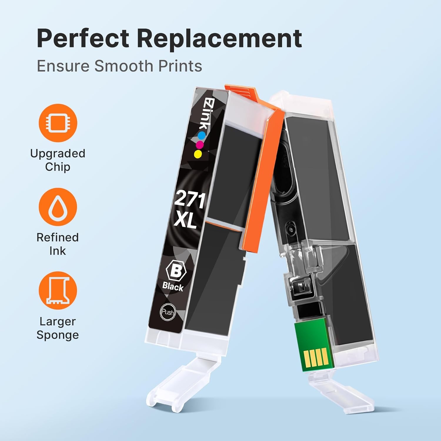 image:imageEZ Ink Compatible Ink Cartridge Replacement for Canon PGI270XL CLI271XL PGI 270 to use with PIXMA TS9020 TS8020 MG7720 2 Large Black2 Small Black2Cyan2 Magenta2 Yellow2 Gray 12 Pack