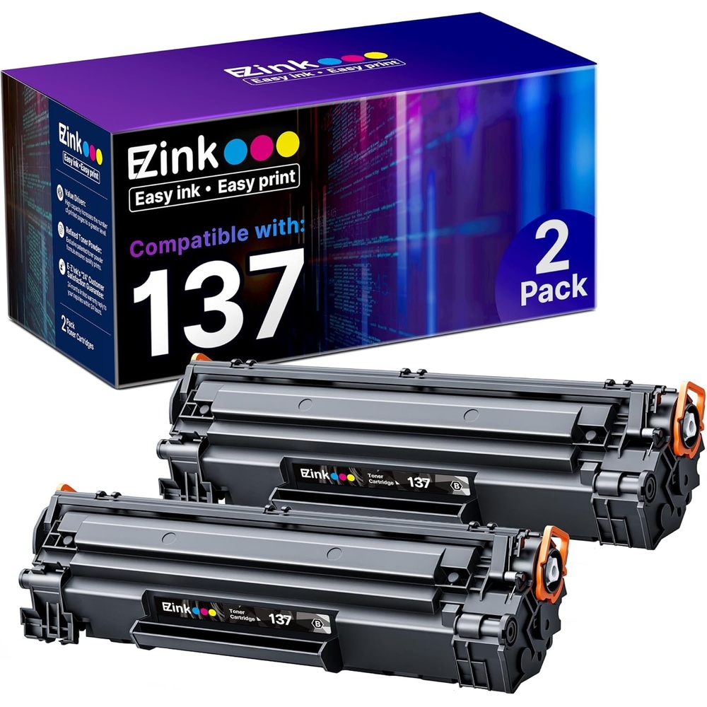 image:imageEZ Ink 137 Black Toner Cartridge Compatible Replacement for Canon Cartridge 137 CRG137 CRG137 Black Toner High Yield to use with ImageClass D570 MF232W MF227dw MF229dw MF244dw MF212dw MF2302 Pack