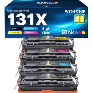 image:imageEZ Ink 131X Compatible Toner Cartridge Replacement for HP 131X 131A CF210X CF210A CF211A CF212A CF213A with HP LaserJet Pro 200 Color M251 M276nw M276n M251n 4 Pack
