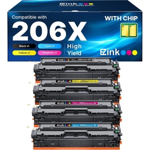 image:imageEZ Ink 206X Toner Cartridges 4 Pack High Yield Compatible for HP 206X 206A W2110X W2110A to Use with HP Color LaserJet Pro MFP M283fdw M283cdw M283fdn M282nw M255dw M255nw M283 with Chip BCYM