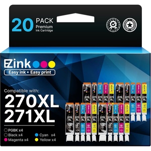 image:imageEZ Ink Compatible Ink Cartridge Replacement for Canon PGI270XL CLI271XL PGI270 XL CLI271 XL Compatible with MG5720 TS6020 TS9020 4 Large Black4 Small Black4 Cyan4 Magenta4 Yellow 20 Pack
