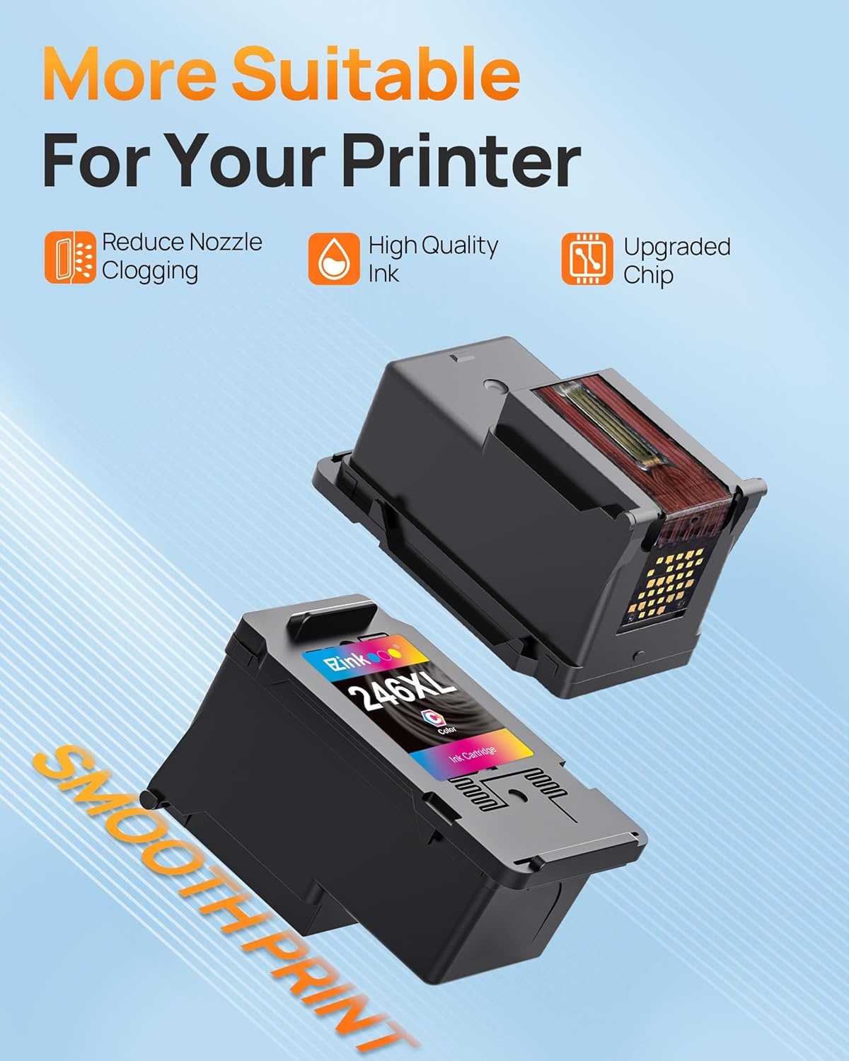 image:imageEZ Ink 245XL Ink Cartridge Replacement for Canon 245XL Black Ink PG245XL PG245XL 2 Black Works with Canon MG2522 Printer Ink Cartridges PIXMA MX490 MX492 TR4520 TR4500 TS3322 TS3122 TS202 TS302