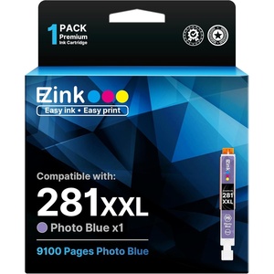 image:imageEZ Ink Compatible Ink Cartridge Replacement for Canon CLI281XXL CLI 281 XXL to use with PIXMA TS8120 TS9120 Photo Blue 1 Pack